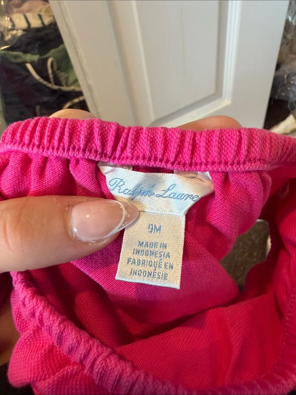 Ralph Lauren Baby Girl Pink Polo Dress 9M Pleated